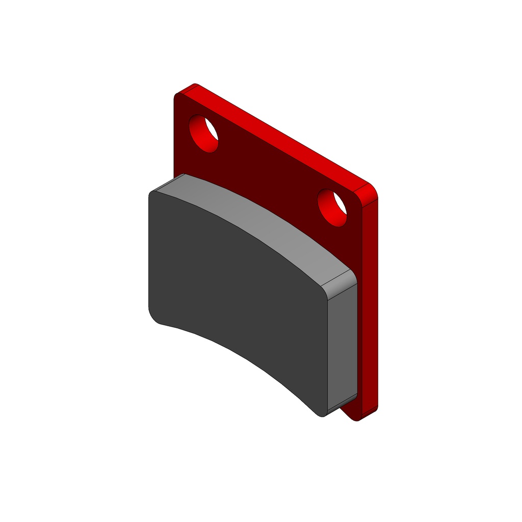 OB023R - PLAQUETTE DE FREIN AVANT KZ / ARRIÈRE MINI ROUGE