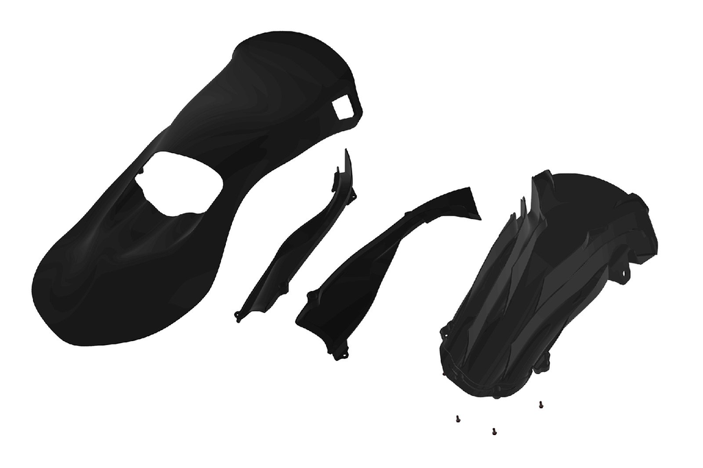 OB240C - FRONTALINO PORTA NUMERO ANTERIORE COMPLETO  