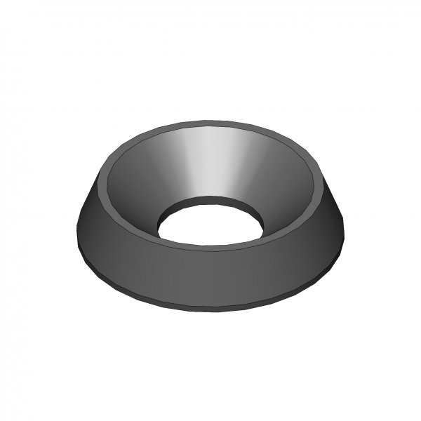 OB205 - RONDELLA SVASATA M8 IN PLASTICA NERA 