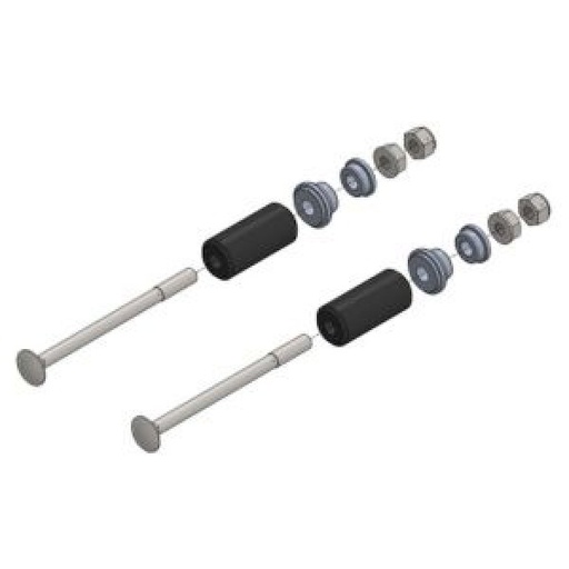 OB200 - KIT VITI PARAURTI POSTERIORE TUBO 30MM NERO 